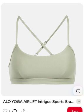 ALO Yoga Light Gray Seamless Bralette
